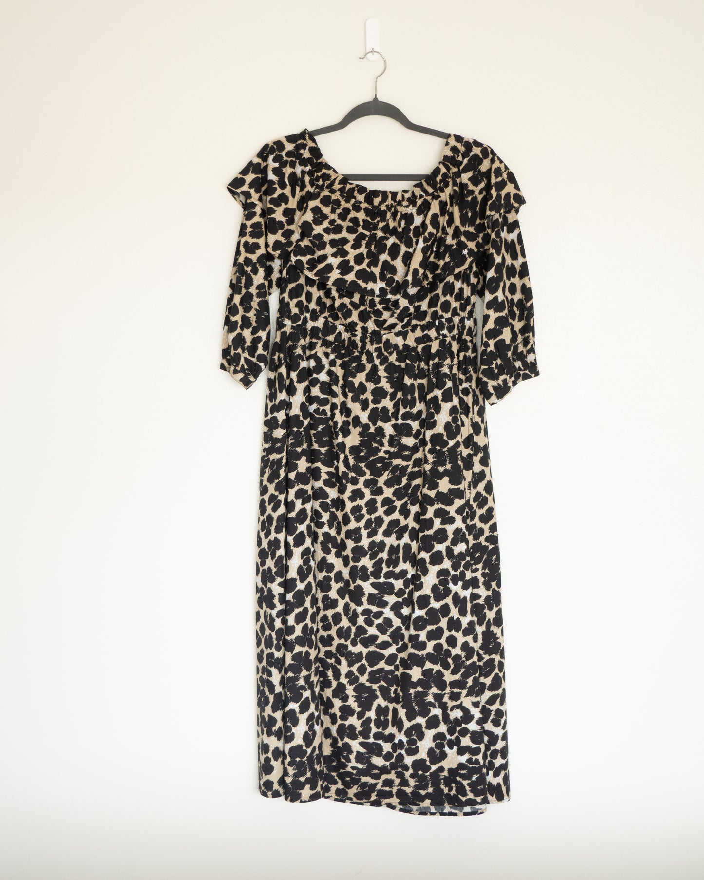 Vestido Animal Print Off Shoulder - Whistles - La Reversa