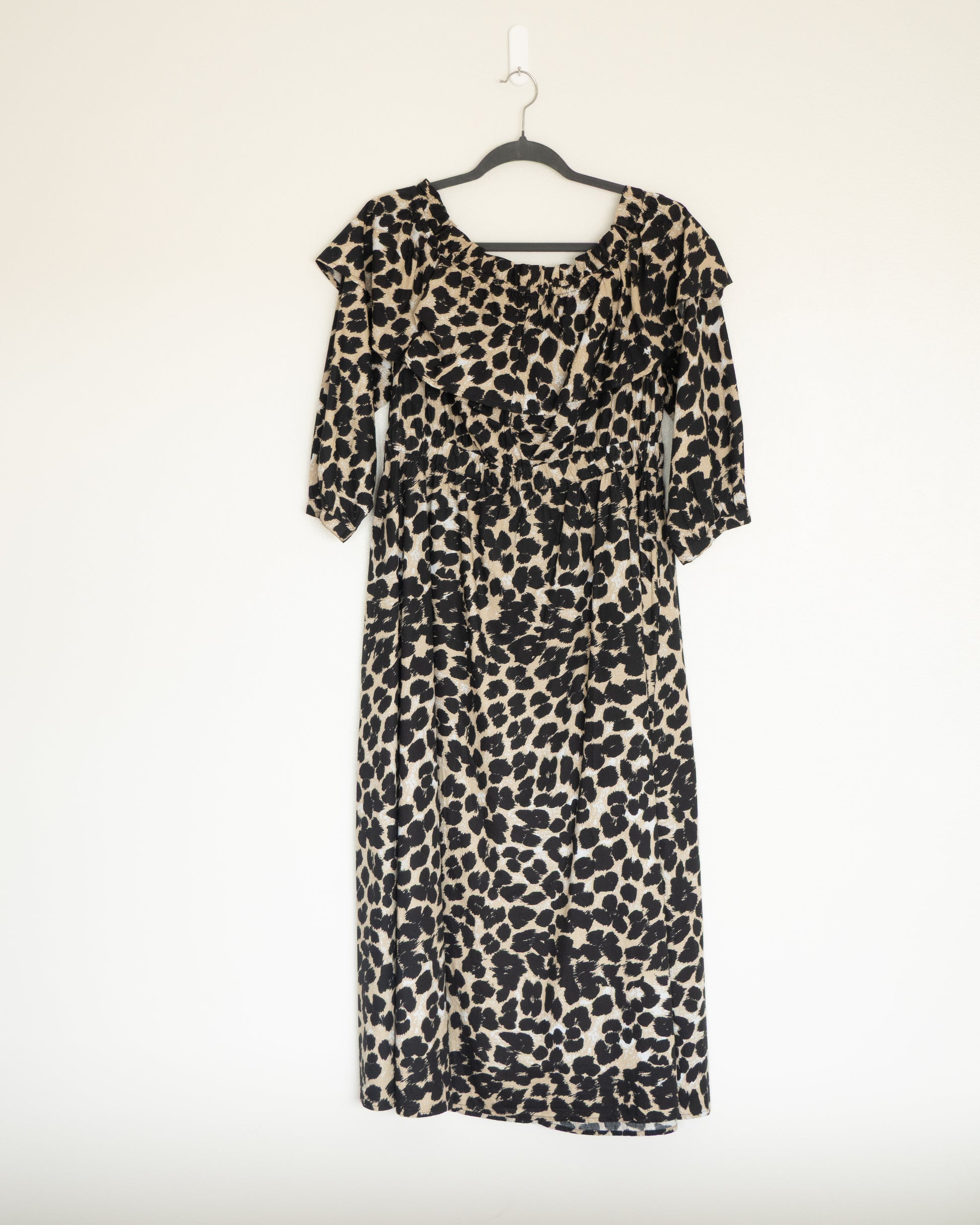 Vestido Animal Print Off Shoulder - Whistles - La Reversa