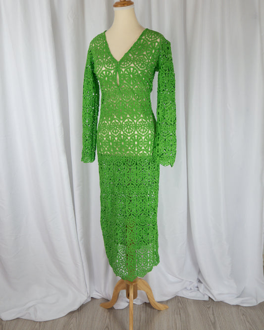 Vestido Crochet Verde - SaintMalē - La Reversa