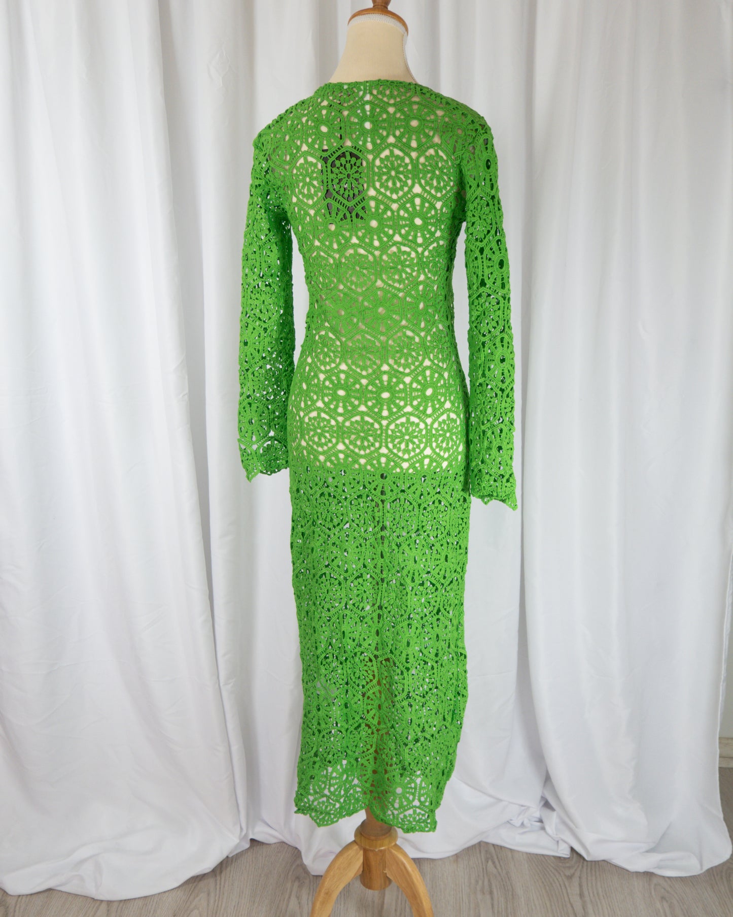 Vestido Crochet Verde - SaintMalē - La Reversa