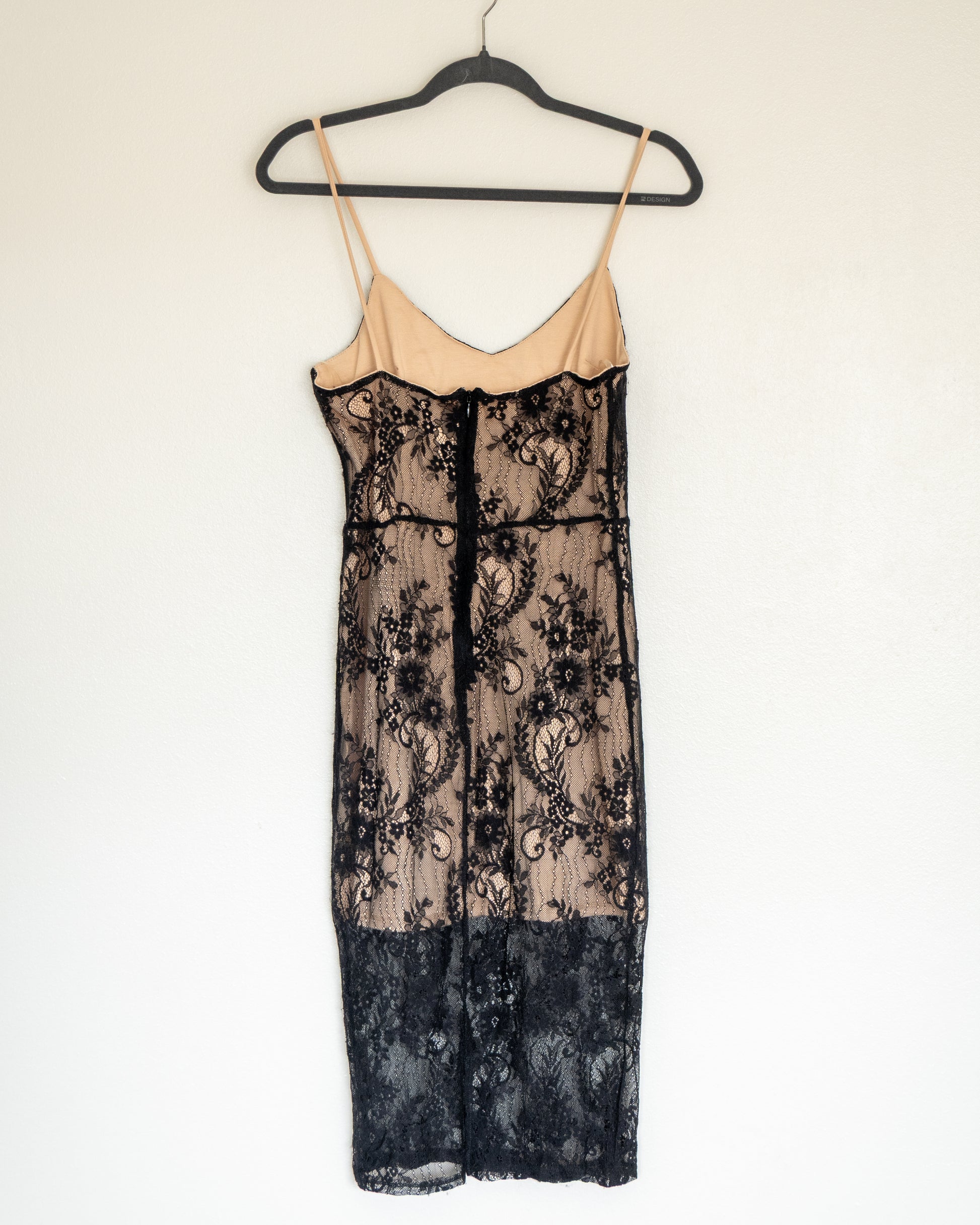 Vestido Encaje Nude & Negro - Bebe - La Reversa