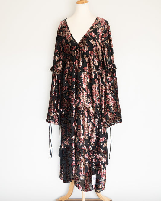 Vestido Envolvente Floral Oscuro - Asos Design - La Reversa