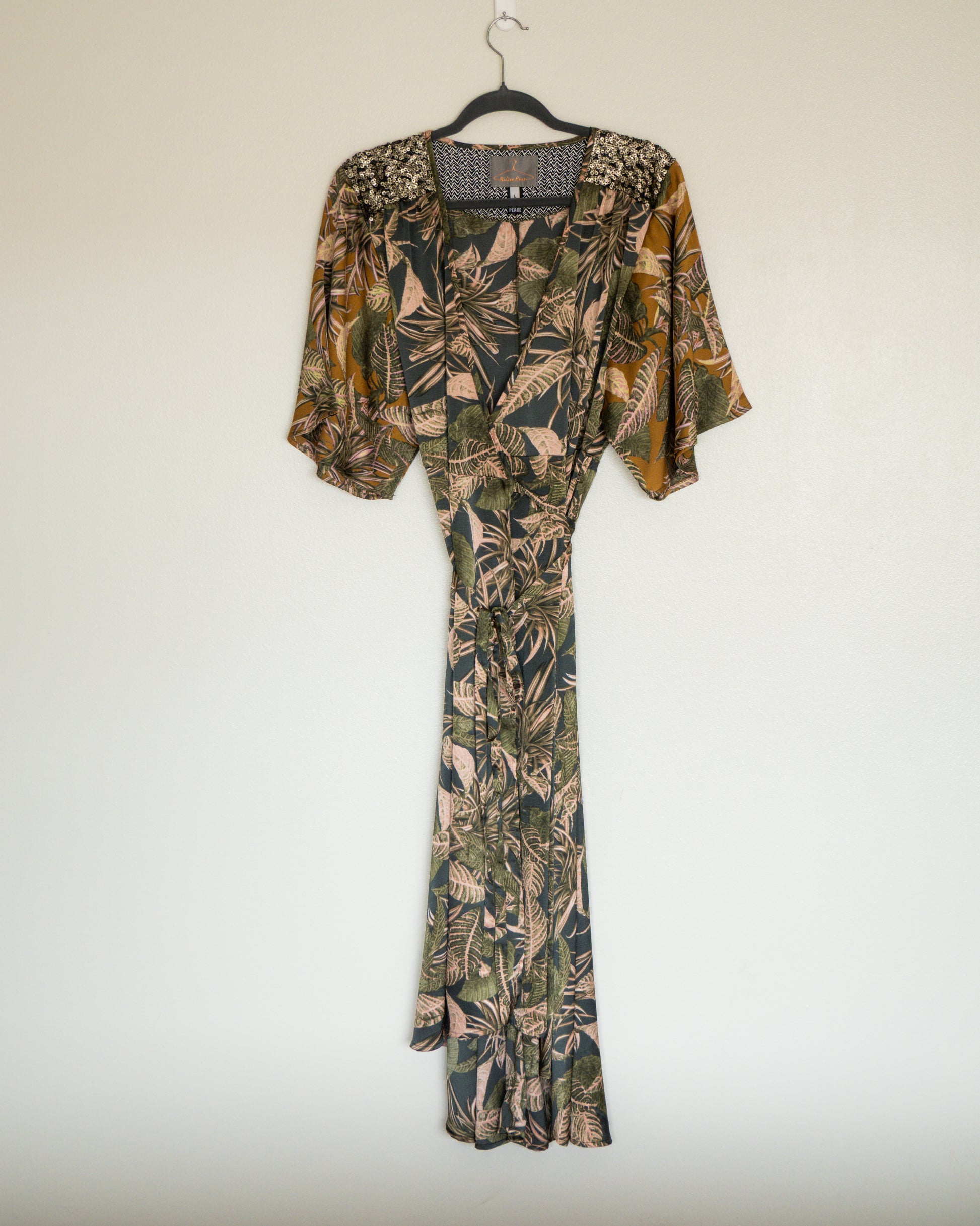 Vestido Envolvente Print Botánico - Native Rose - La Reversa