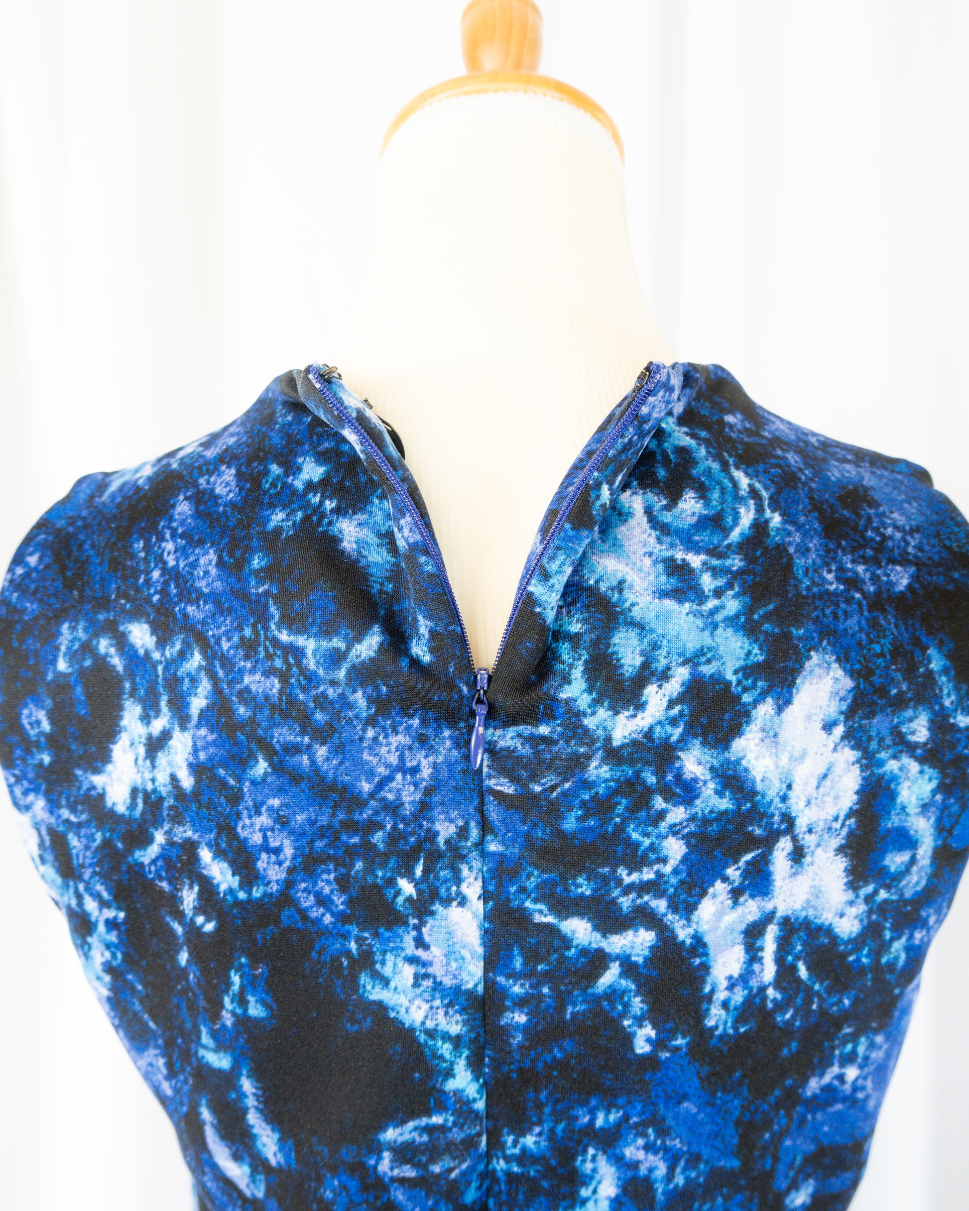 Vestido Estampado Azul - Marc New York - La Reversa