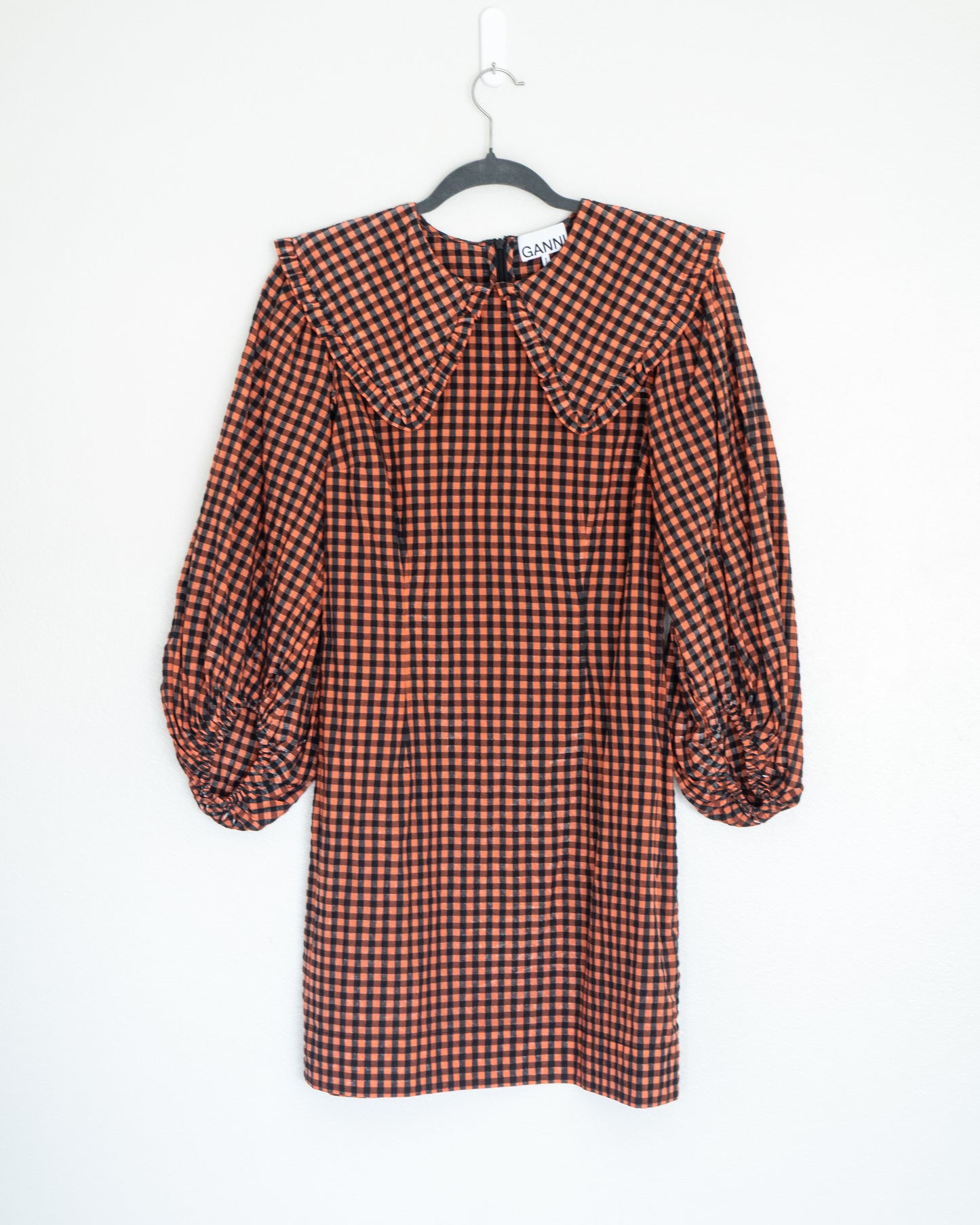 Vestido Gingham Cuello XL  - Ganni - La Reversa