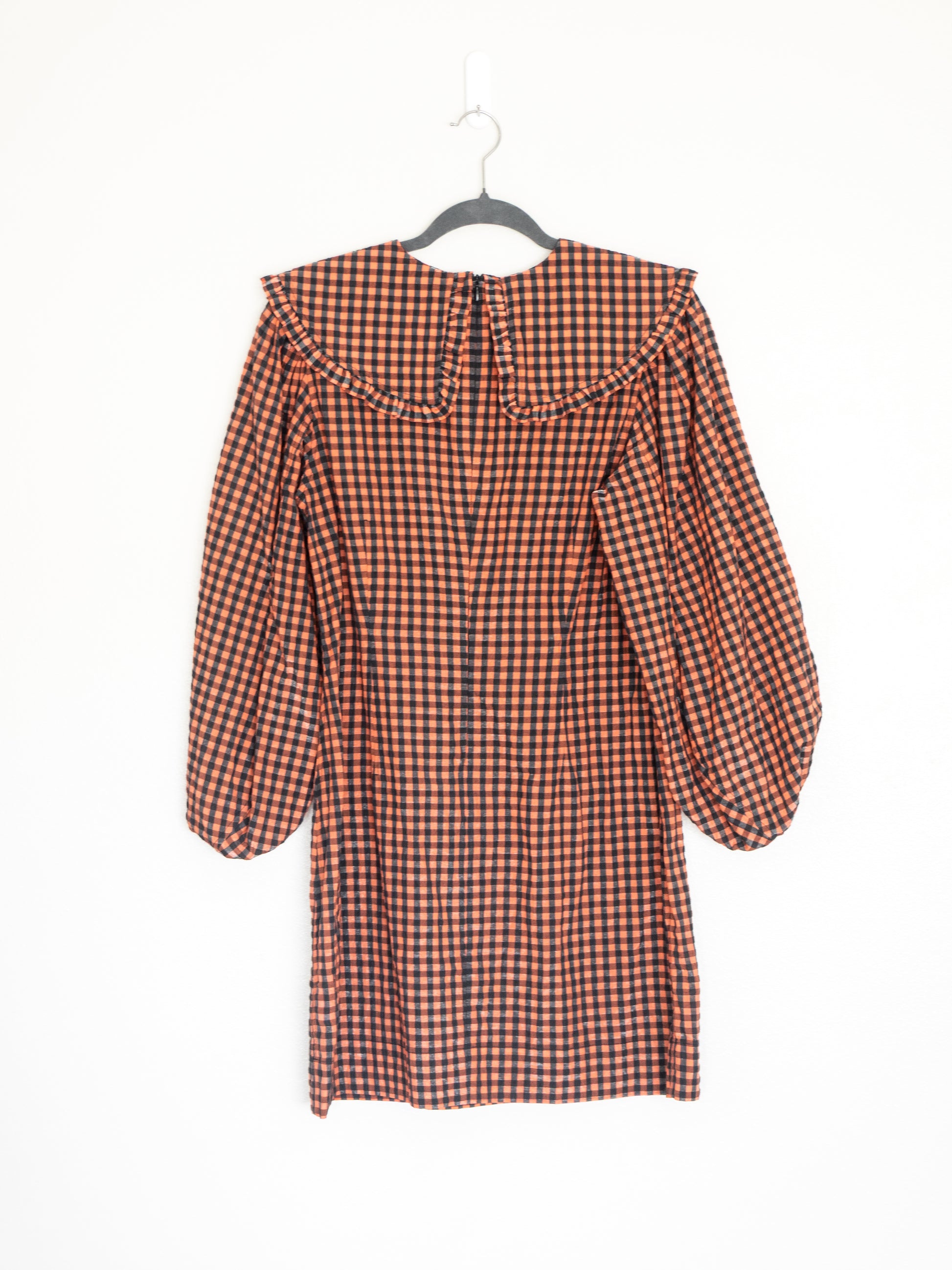 Vestido Gingham Cuello XL  - Ganni - La Reversa
