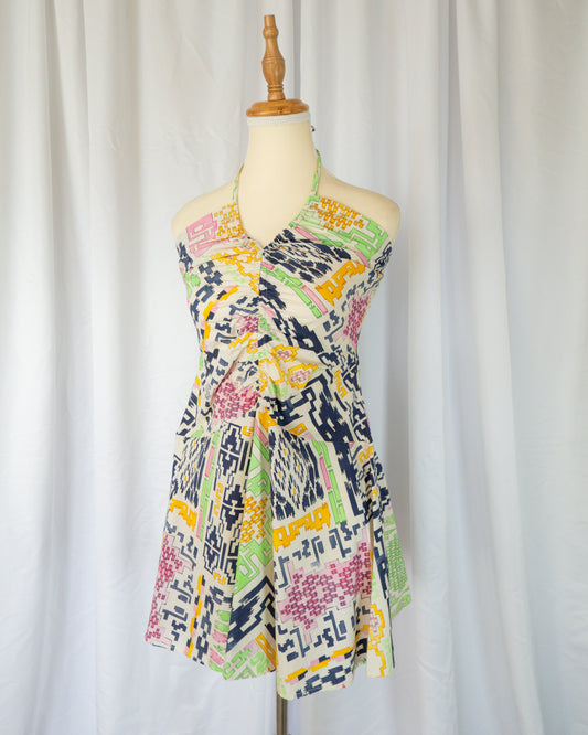 Vestido Halter Estampado - Maria Cher - La Reversa