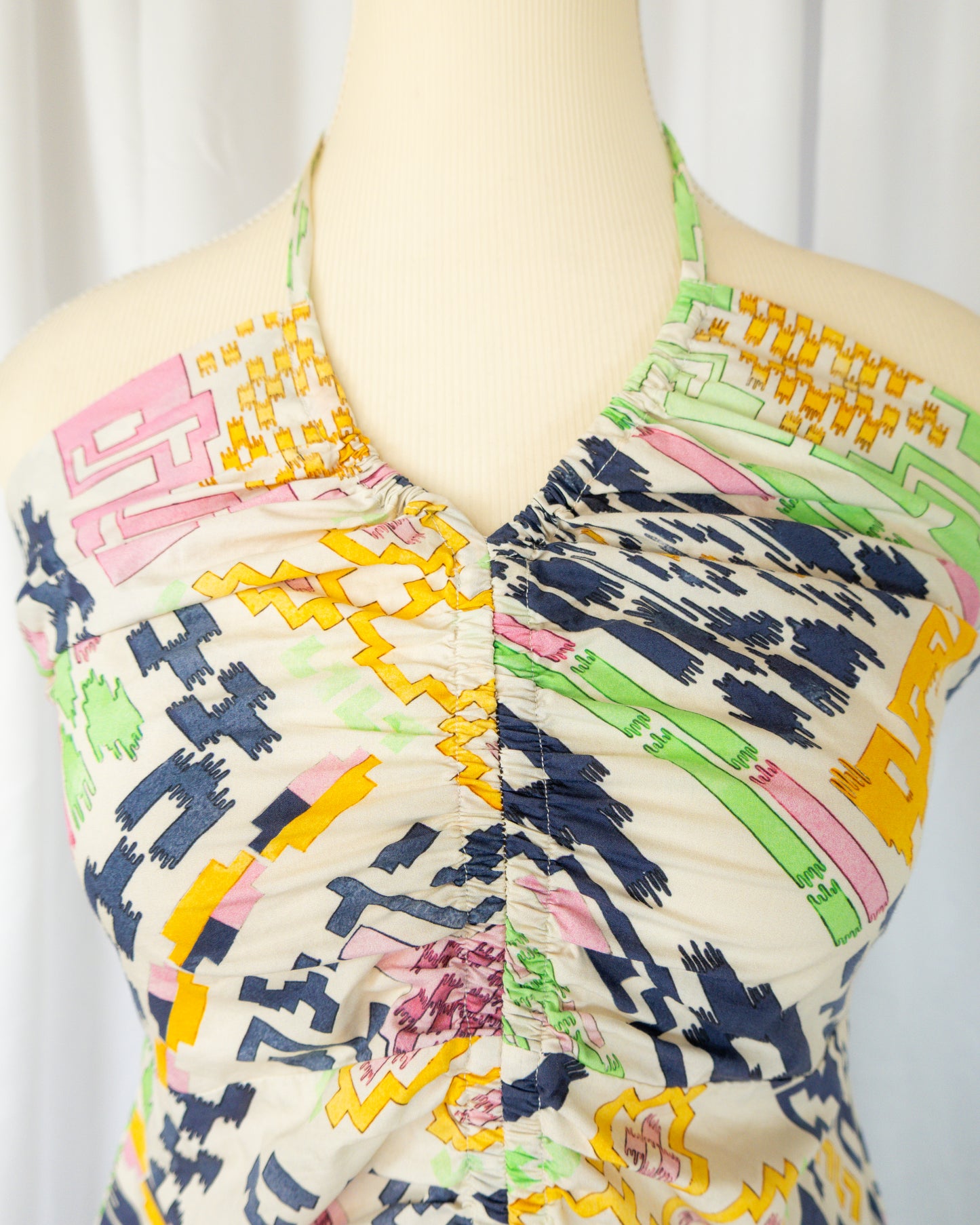 Vestido Halter Estampado - Maria Cher - La Reversa