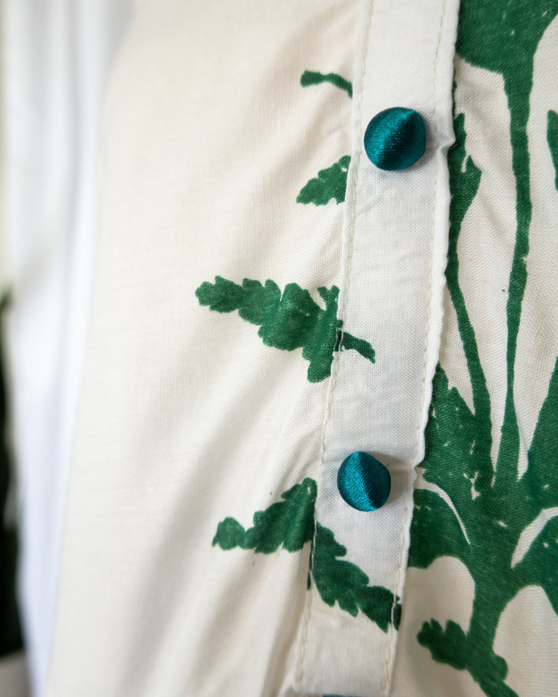 Vestido Largo Floral Azul y Verde - La Reversa