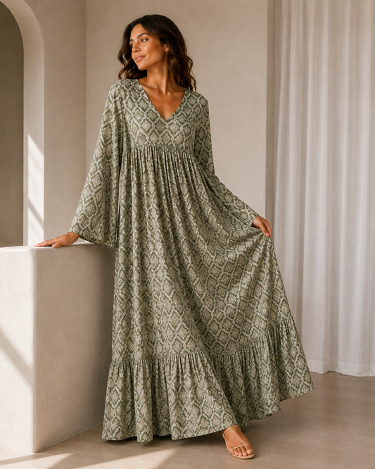 Vestido Maxi Italian Flow - La Reversa