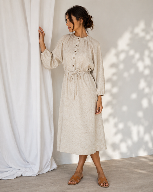 Vestido Midi Avena - Jerry Lurie - La Reversa