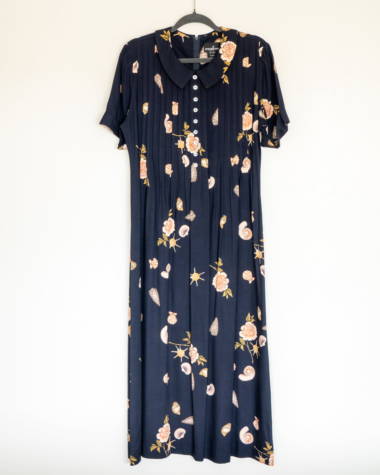 Vestido Midi Floral Navy  - Positive Attitude - La Reversa