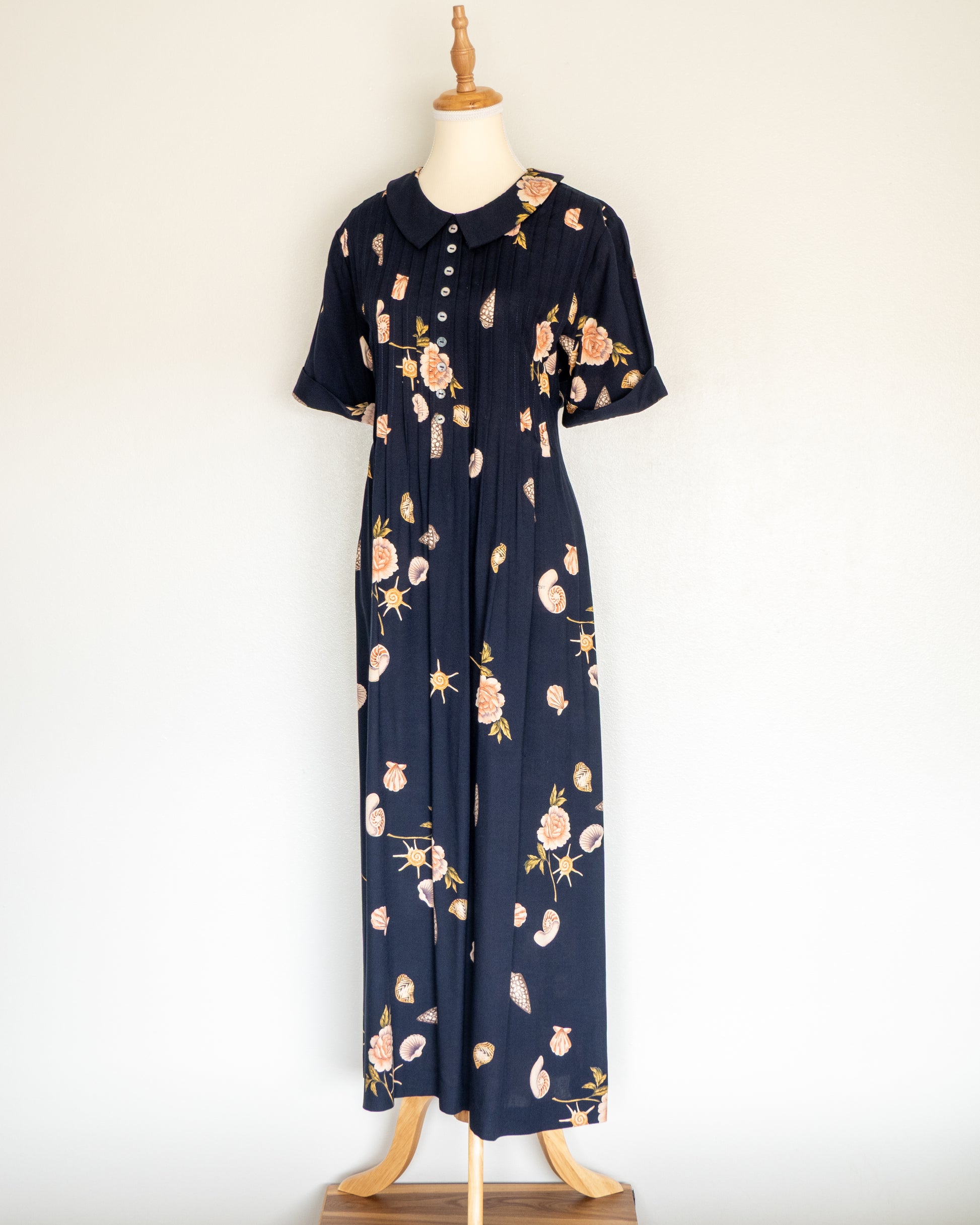 Vestido Midi Floral Navy  - Positive Attitude - La Reversa