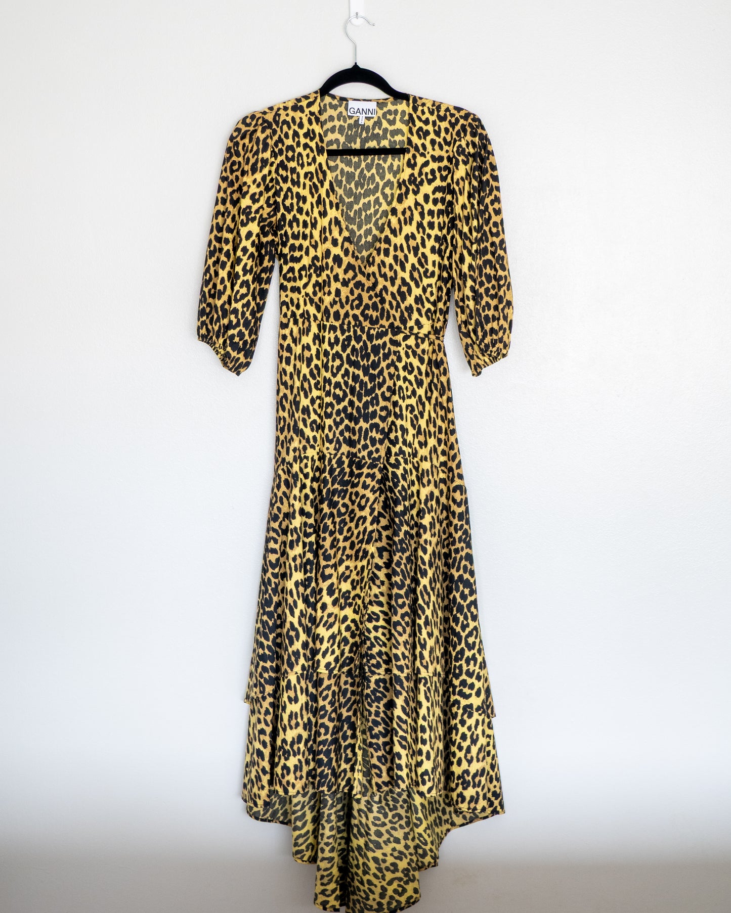 Vestido Midi Leopardo - Ganni - La Reversa