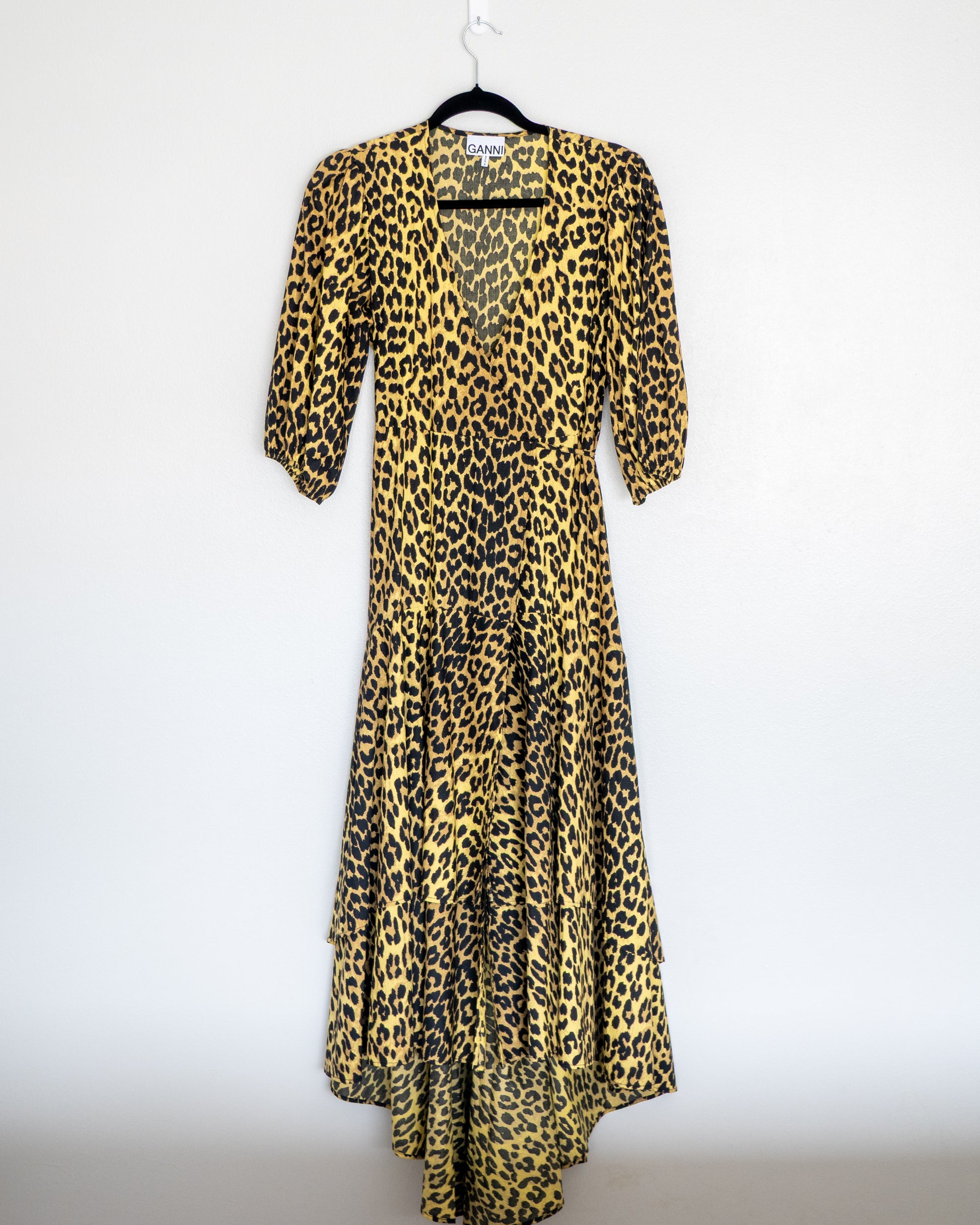Vestido Midi Leopardo - Ganni - La Reversa