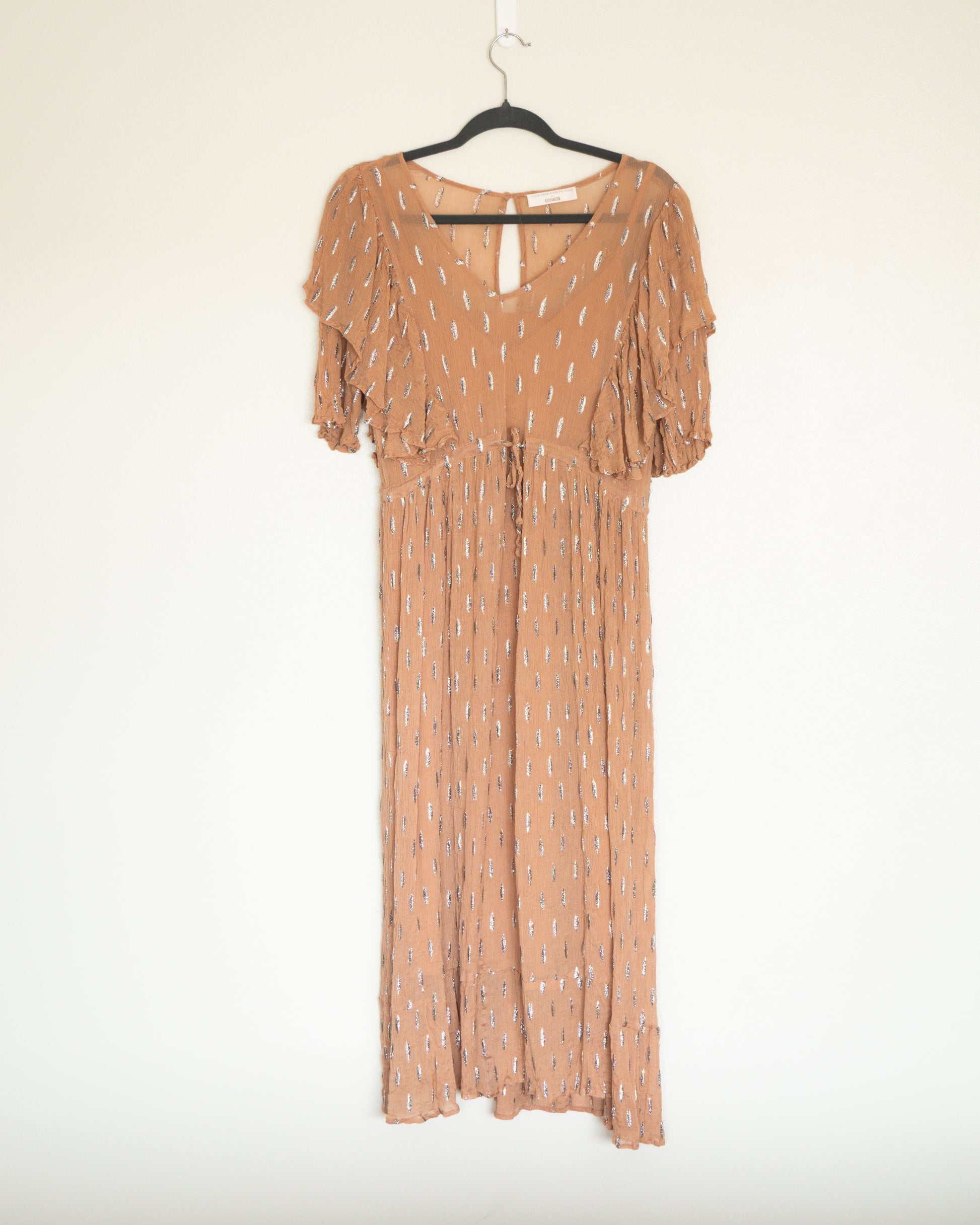 Vestido Midi Textura Arena con Brillo Sutil - Guido María K. for About You - La Reversa