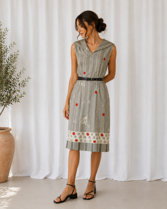 Vestido Midi Vintage - Kessi - La Reversa