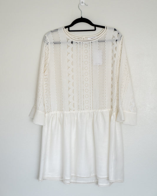 Vestido Mini Bordado Blanco - Anine Bing - La Reversa