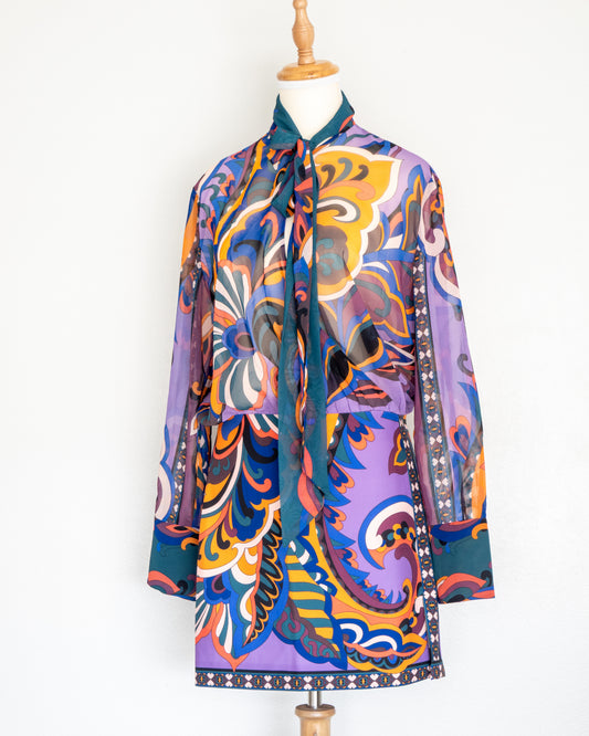 Vestido Mini Print Psicodélico  - Pucci for Zara - La Reversa
