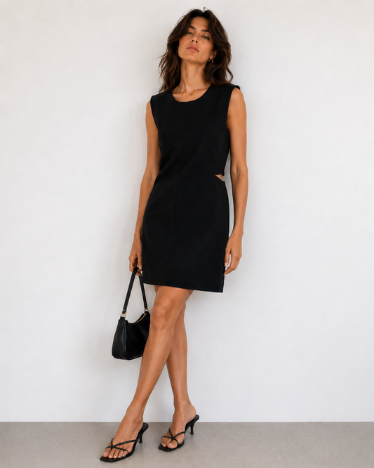 Vestido Negro Estructurado - Betsey Johnson - La Reversa