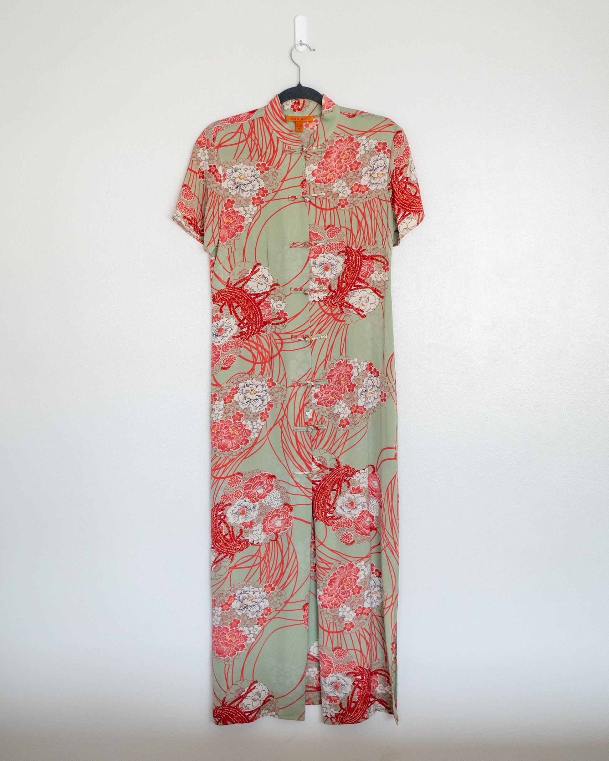 Vestido Seda Estilo Mandarín - Harari - La Reversa