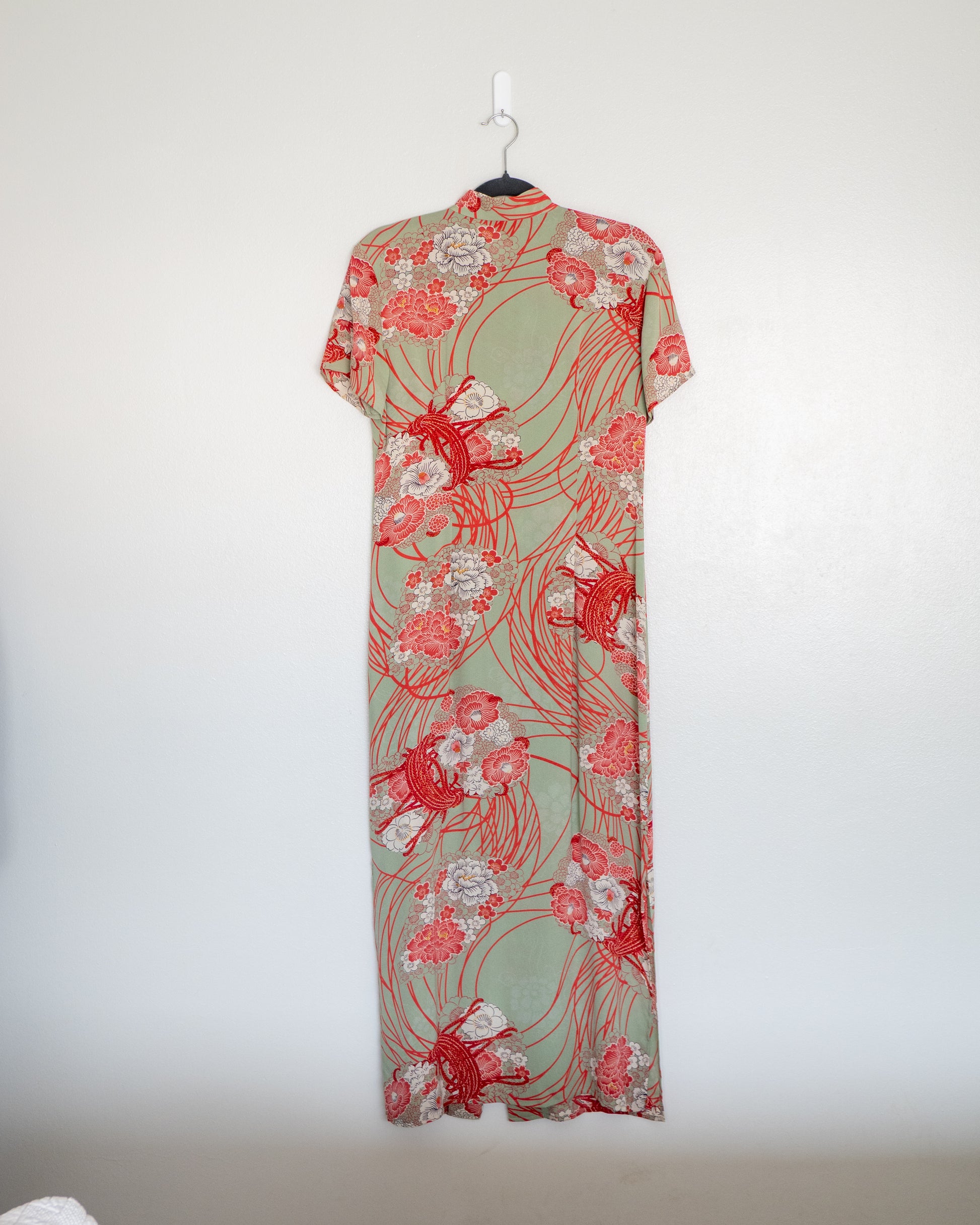 Vestido Seda Estilo Mandarín - Harari - La Reversa