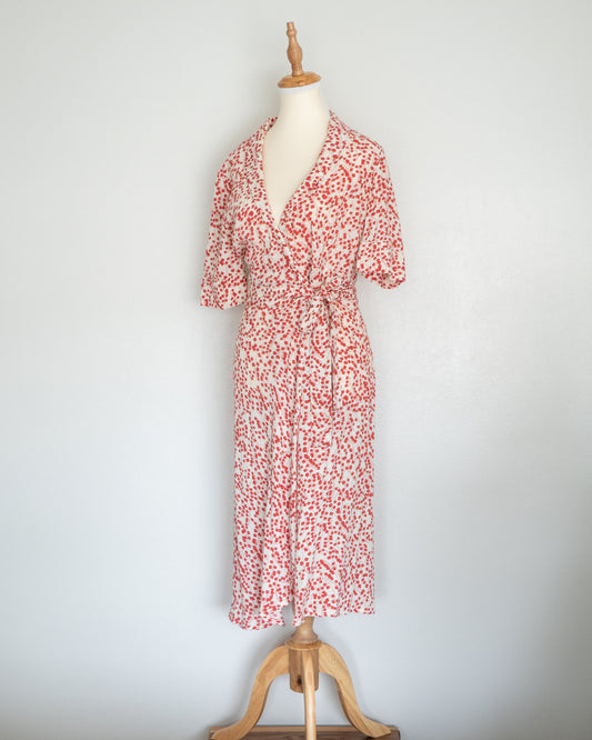 Vestido Wrap Print Orgánico - Ganni - La Reversa