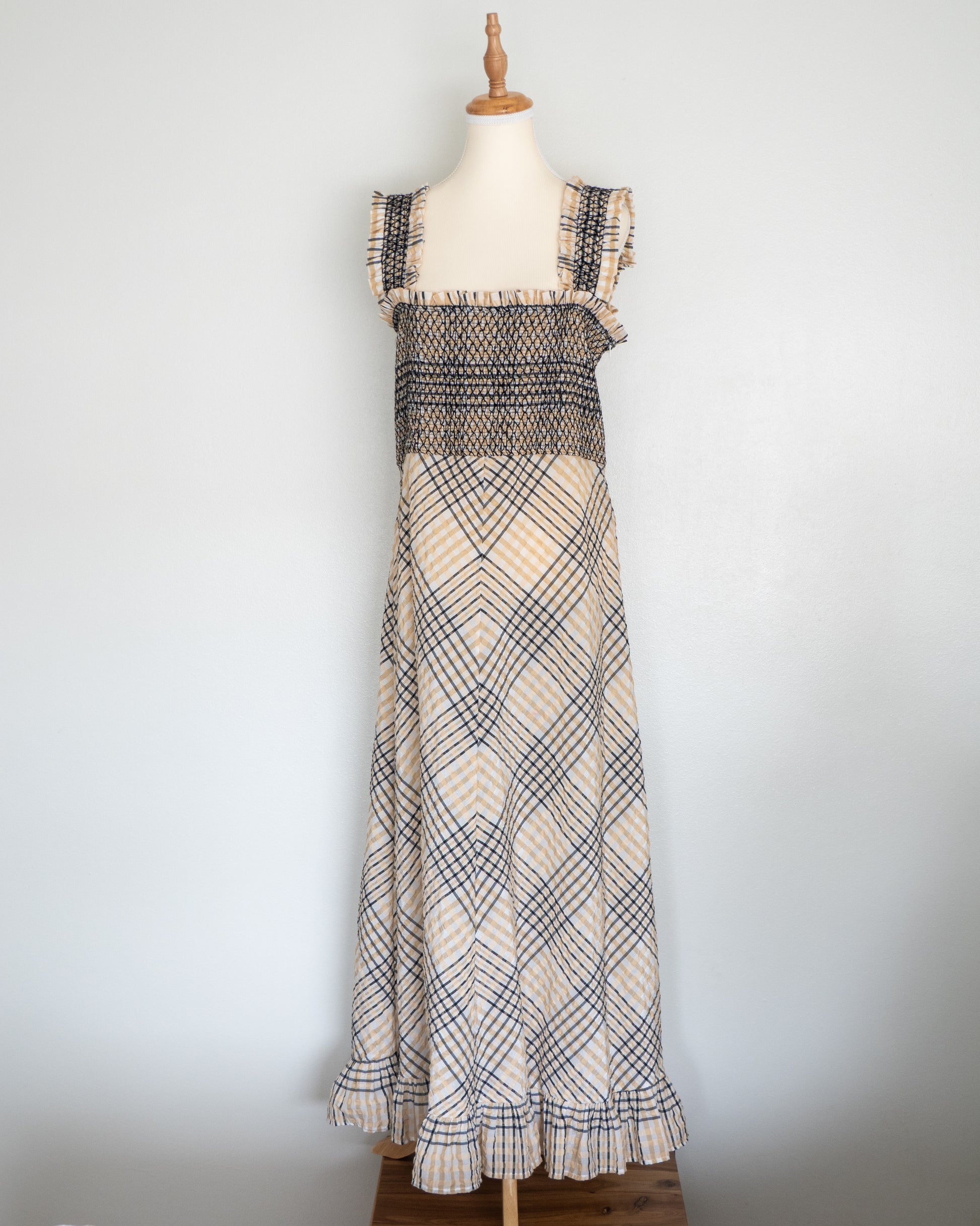 Vestido a Cuadros - Ganni - La Reversa
