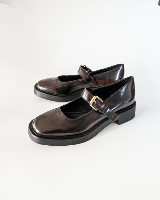 Zapatos Mary Jane Efecto Charol Degradado - Zara - La Reversa
